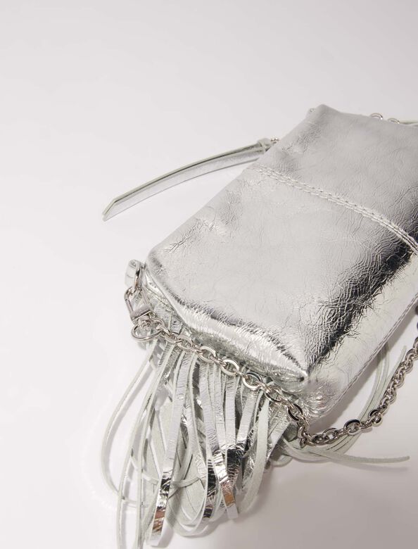 Miss M leather clutch bag : M Bag color Silver