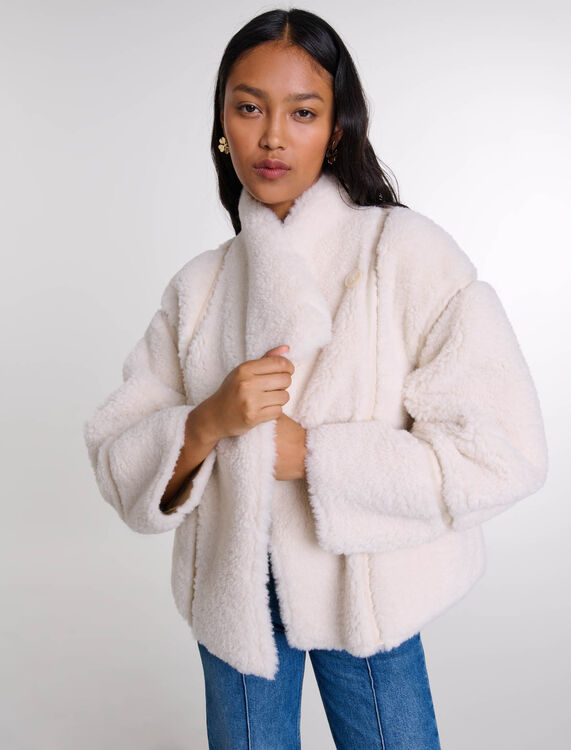 Short faux fur coat -  - MAJE