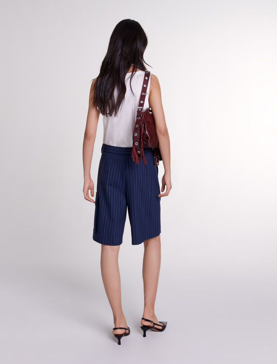 Striped Bermuda shorts - Skirts & Shorts - MAJE