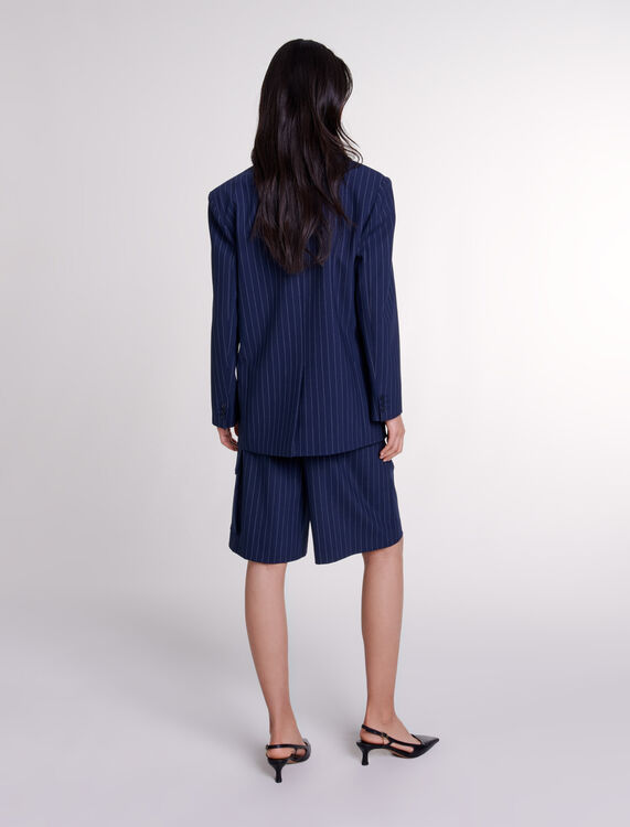 Striped suit jacket -  - MAJE