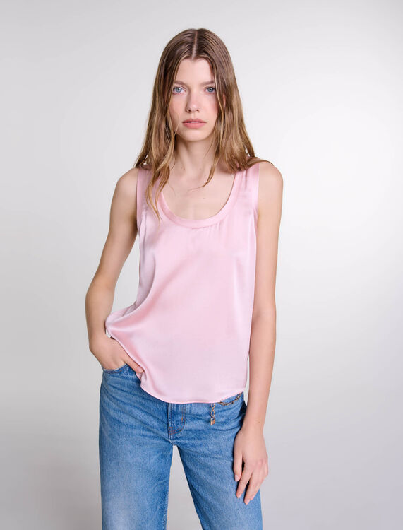 Silk tank top -  - MAJE