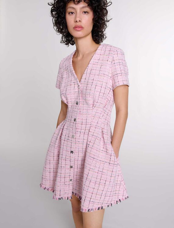 Tweed babydoll dress -  - MAJE