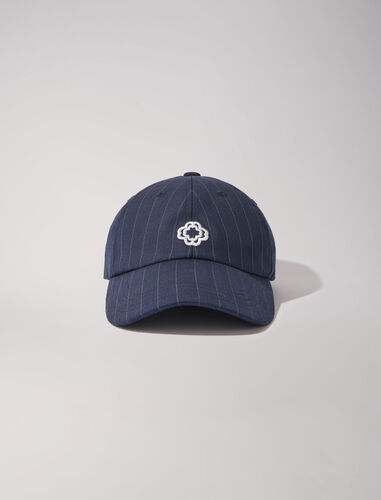 Striped cotton cap : Other accessories color Navy tennis stripe