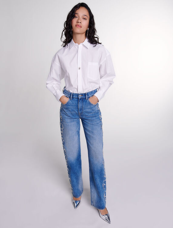 Embroidered jeans -  - MAJE