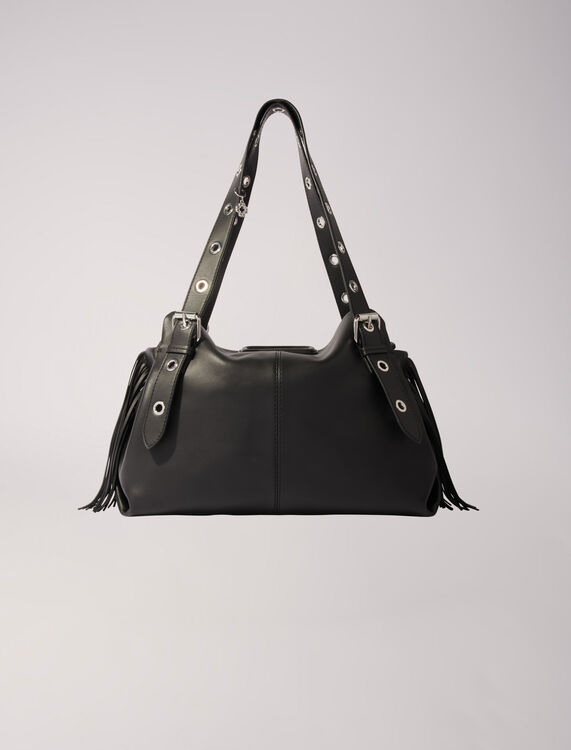 Plain leather Miss M XL bag -  - MAJE