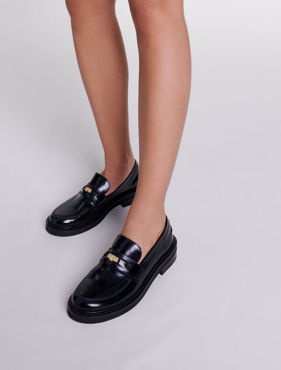 Leather loafers - Sling-Back & Sandals - MAJE