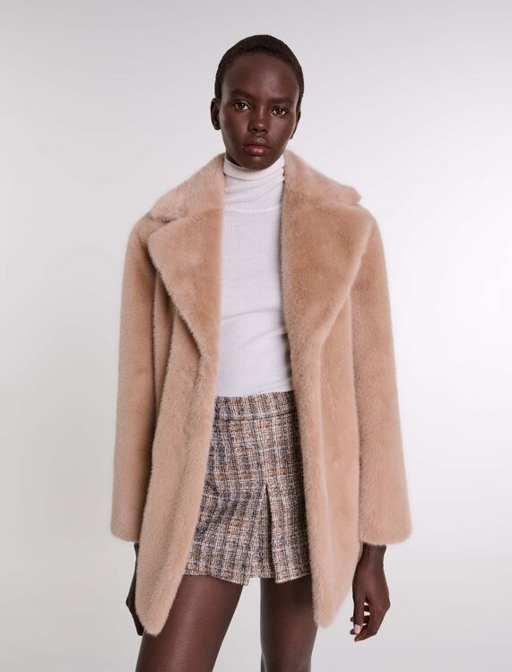 Faux fur coat - Coats - MAJE