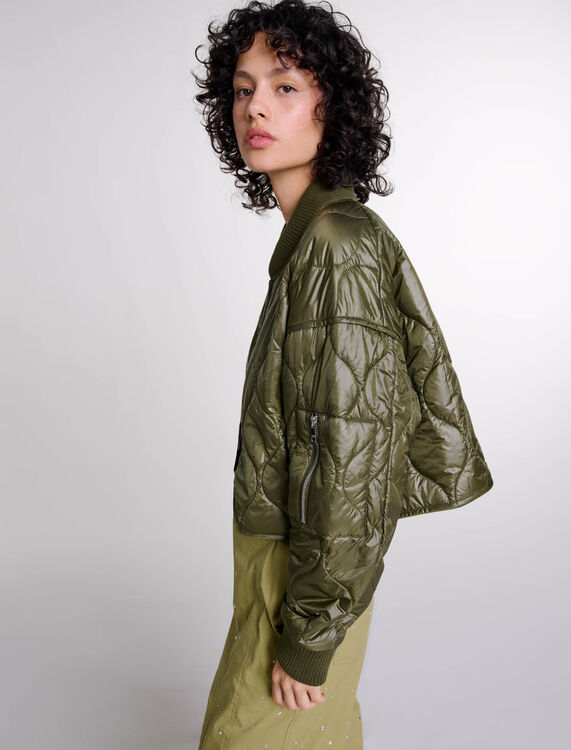 Short quilted jacket -  - MAJE