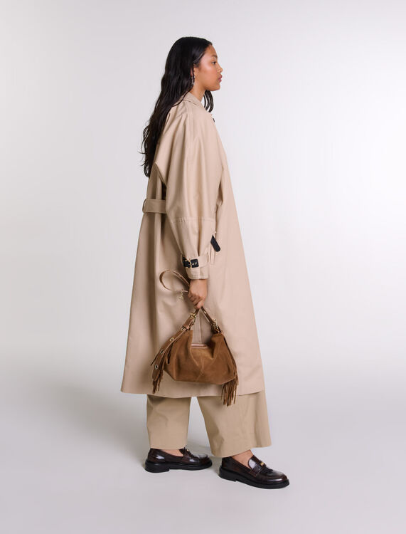 Long trench coat - Coats - MAJE