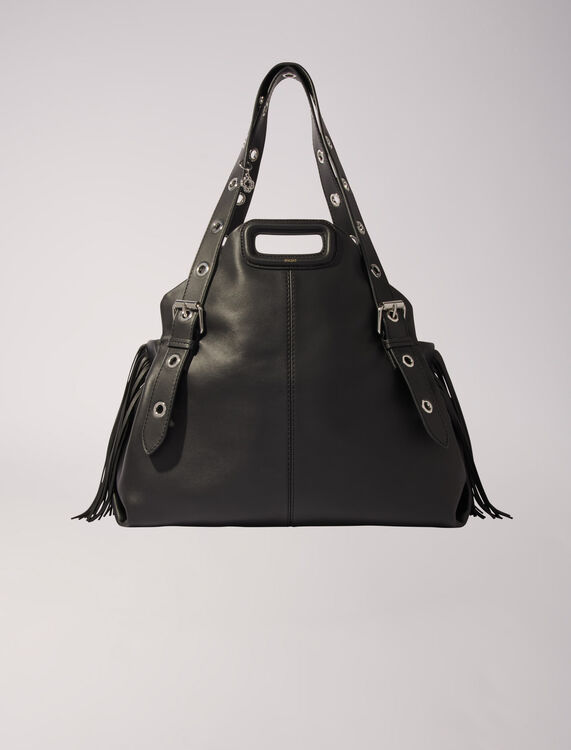 Plain leather Miss M XL bag -  - MAJE