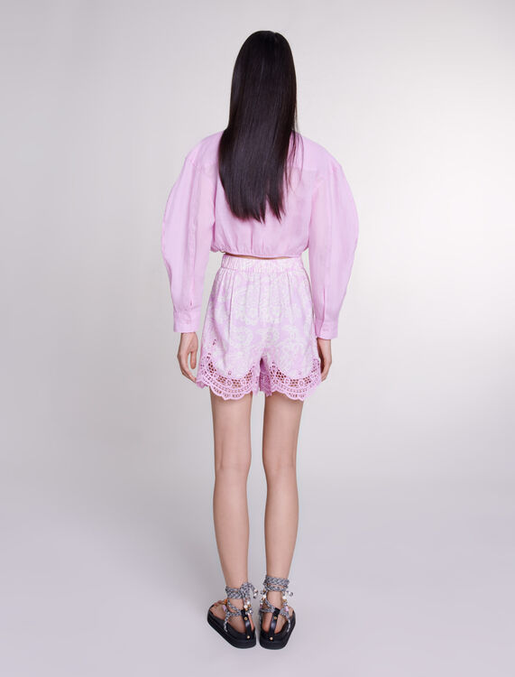 Ramie cropped shirt - Spring-Summer Collection - MAJE