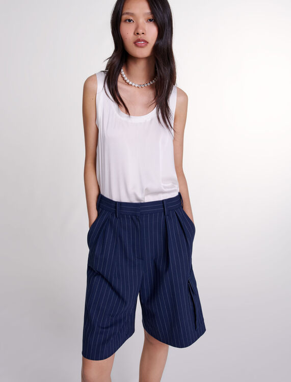 Striped Bermuda shorts - Skirts & Shorts - MAJE