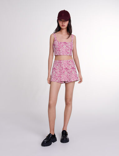 Layered shorts : Skirts & Shorts color Pink toile de jouy