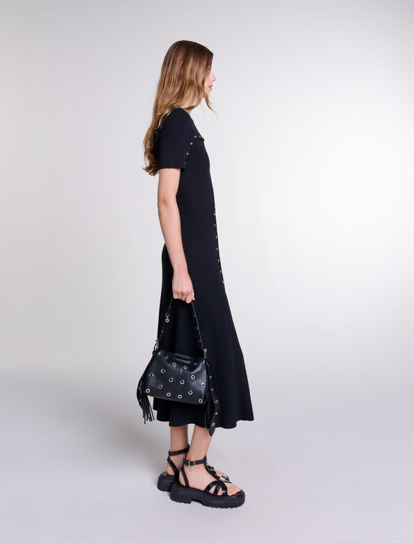 Knit maxi dress : Dresses color Black