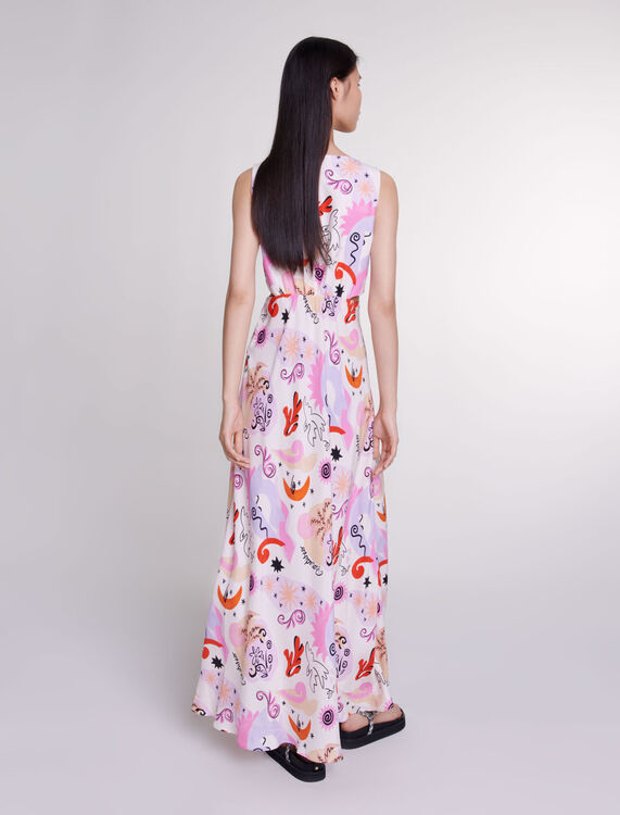 Cutaway silk maxi dress - View All - MAJE