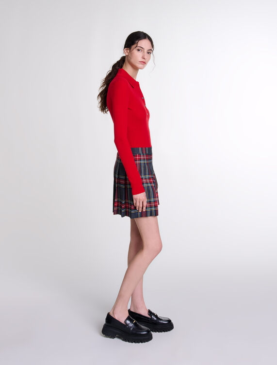 Short tartan print skirt - Skirts & Shorts - MAJE