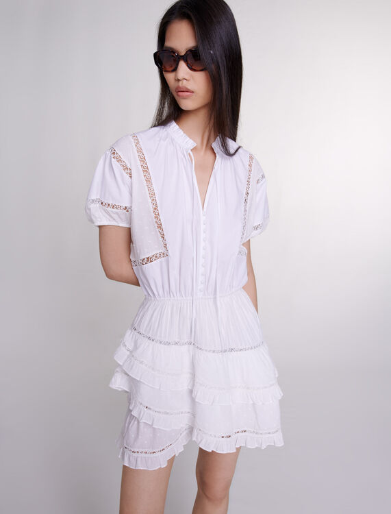 Short embroidered dress - Dresses - MAJE