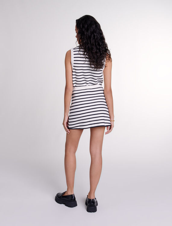 Short striped knit skirt - Skirts & Shorts - MAJE