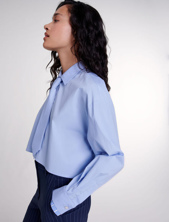 Shirt with removable tie - Shirts - MAJE