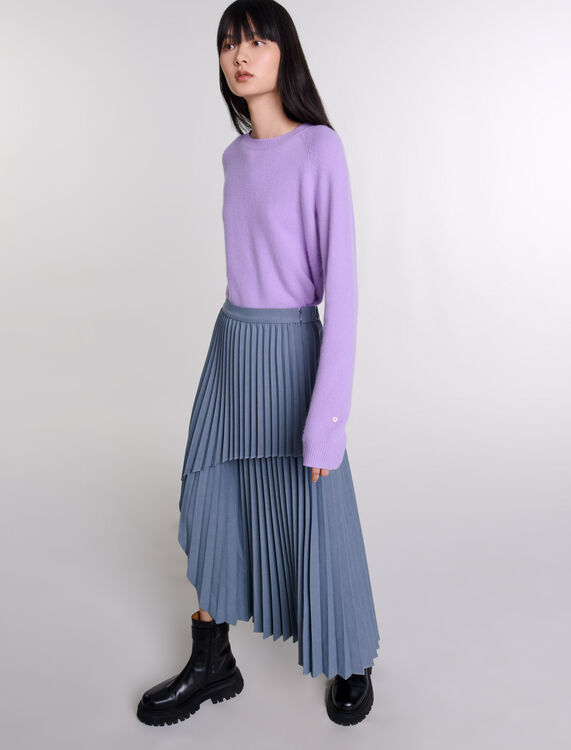 Asymmetrical pleated skirt - Skirts & Shorts - MAJE