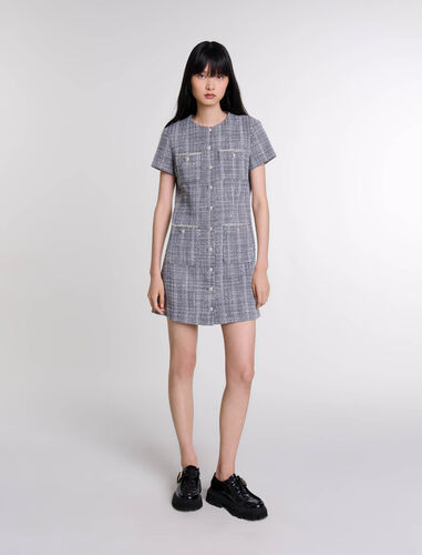 Tweed dress : Dresses color Grey