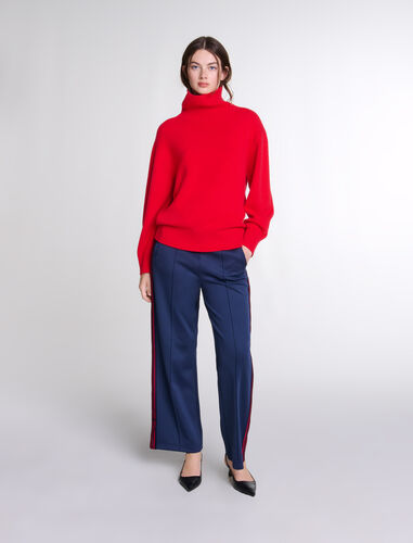 High-neck cashmere jumper : Sweaters & Cardigans color Red