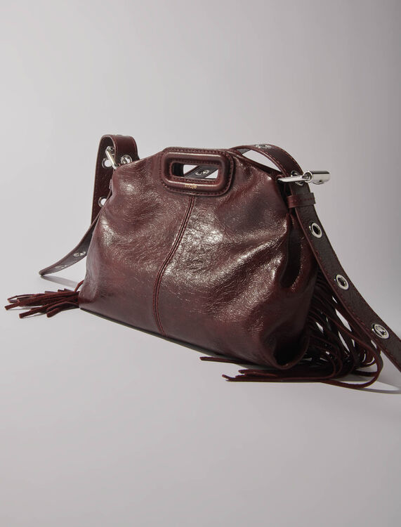 Crackled leather Miss M Mini bag - M Bag - MAJE