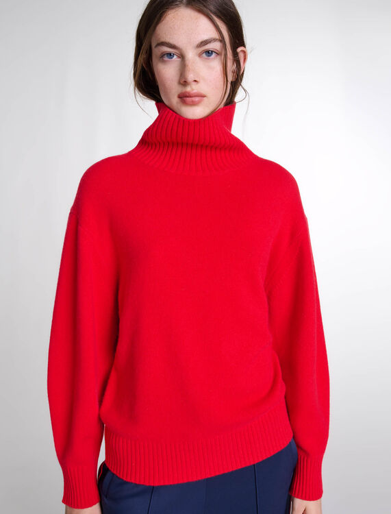 High-neck cashmere jumper - Sweaters & Cardigans - MAJE