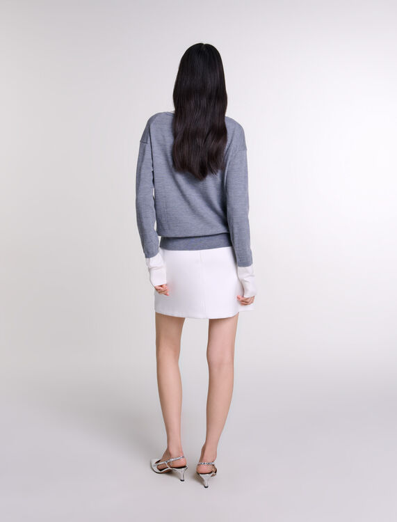 Layered wool-blend jumper -  - MAJE