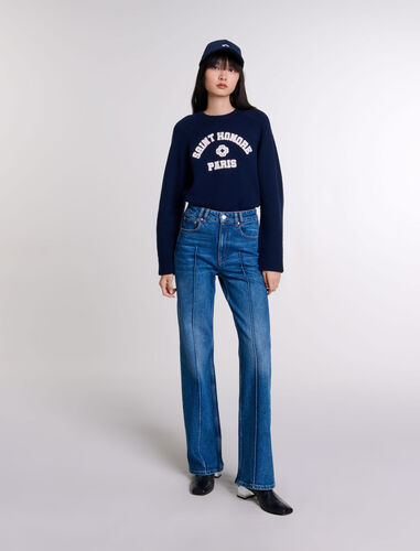 Straight-leg jeans : Trousers & Jeans color Blue
