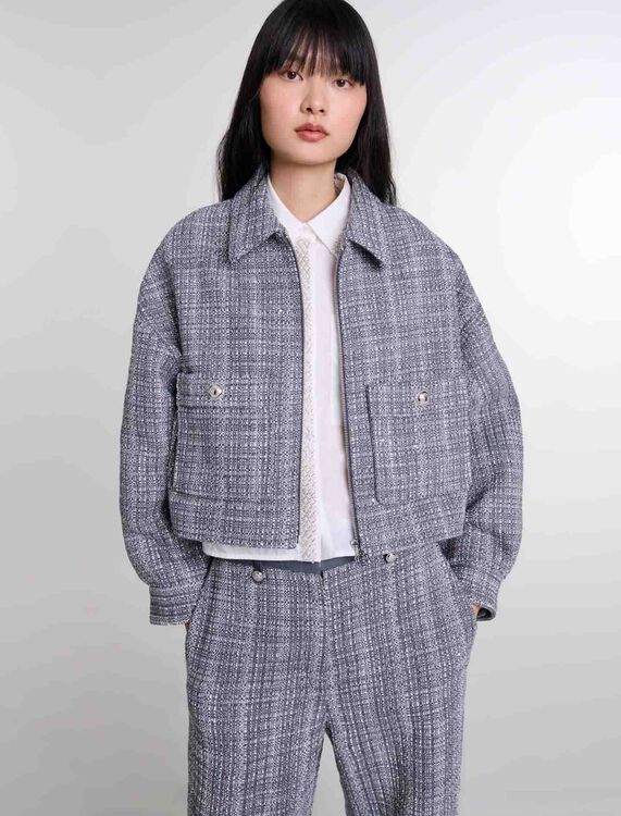 Short tweed jacket - Blazers & Jackets - MAJE