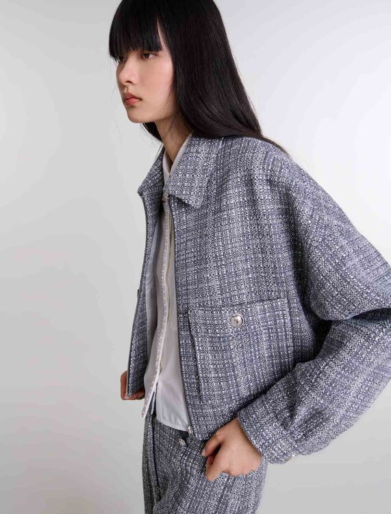 Short tweed jacket - Blazers & Jackets - MAJE