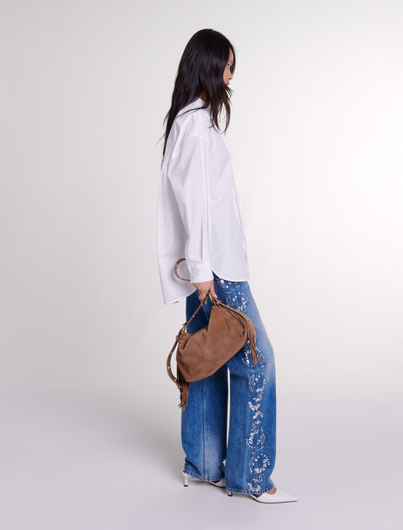 Oversized poplin shirt -  - MAJE