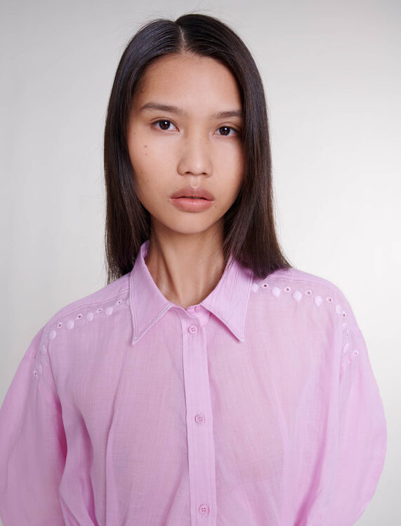 Ramie cropped shirt - Spring-Summer Collection - MAJE