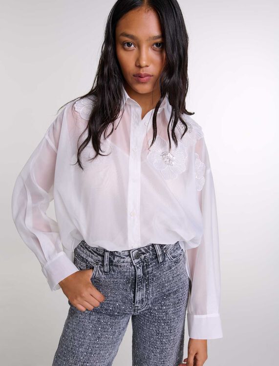 Organza shirt -  - MAJE