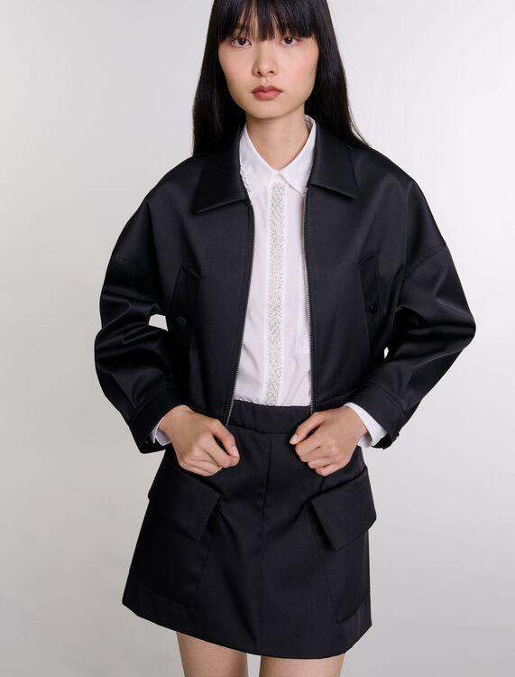 Satin jacket -  - MAJE