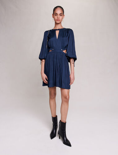 Short satin dress : View All color Navy