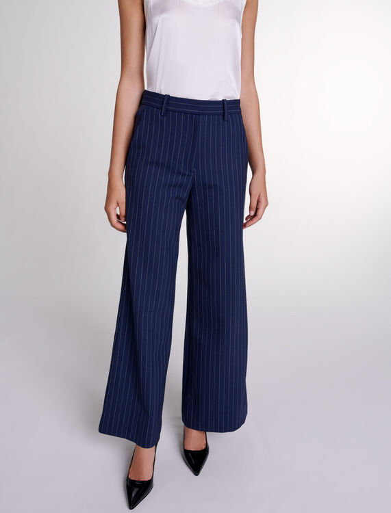 Striped trousers -  - MAJE