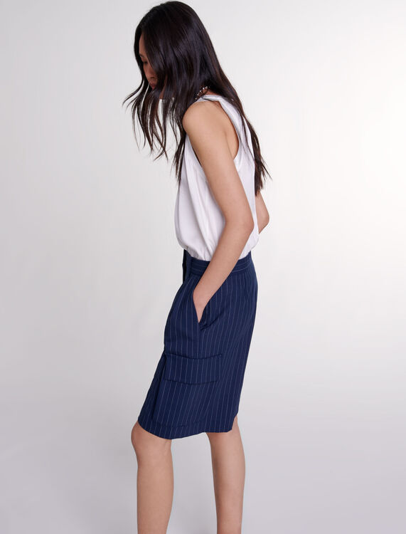 Striped Bermuda shorts - Skirts & Shorts - MAJE