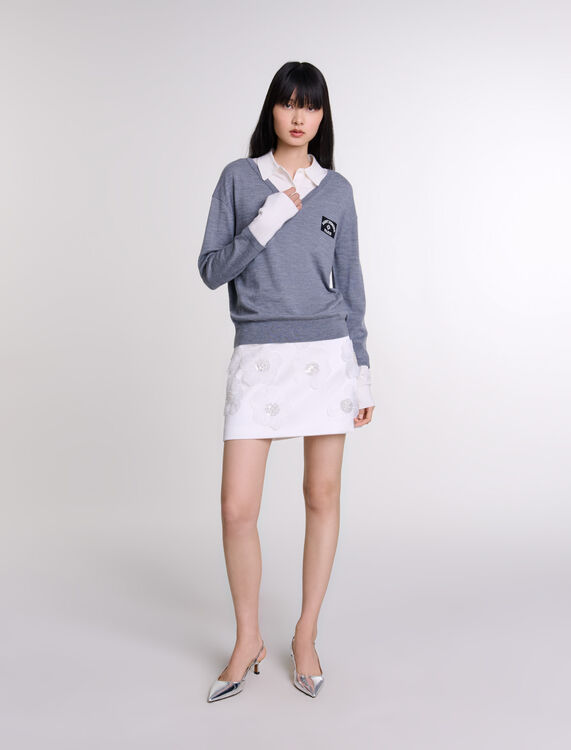 Layered wool-blend jumper -  - MAJE