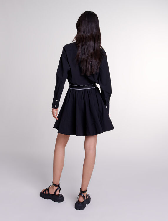 Short elasticated shirt dress - Dresses - MAJE