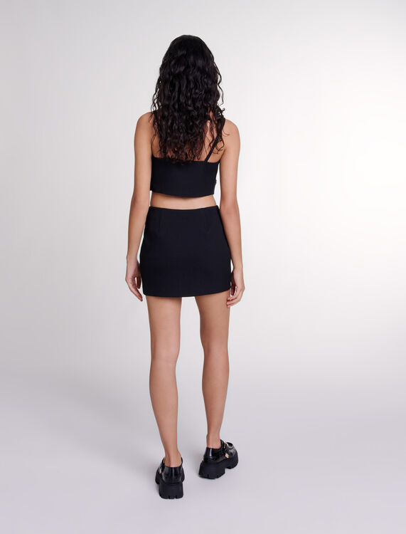 Diamanté effect skort -  - MAJE