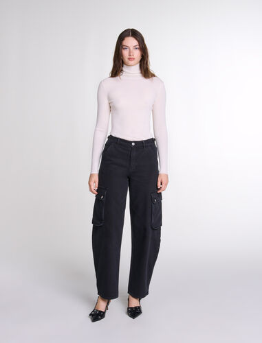 maje : Trousers & Jeans 顏色 黑色/BLACK