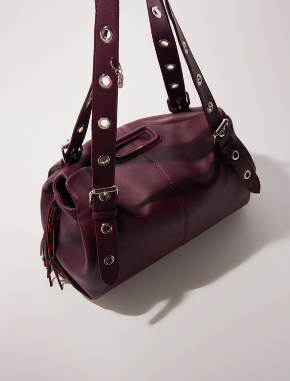 Plain leather Miss M XL bag : Miss M Bags color Burgundy