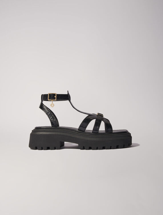 Flat sandals with tread -  - MAJE