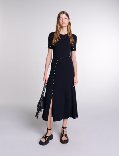 Knit maxi dress : Dresses color Black