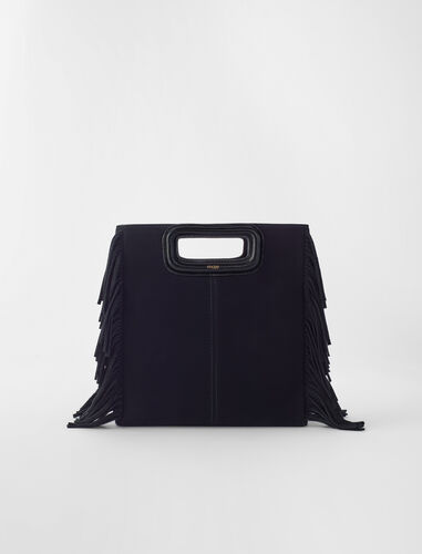 Suede leather M bag : Bags color Black