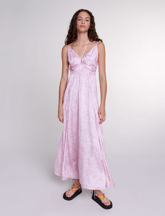 Openwork patterned maxi dress - View All - MAJE