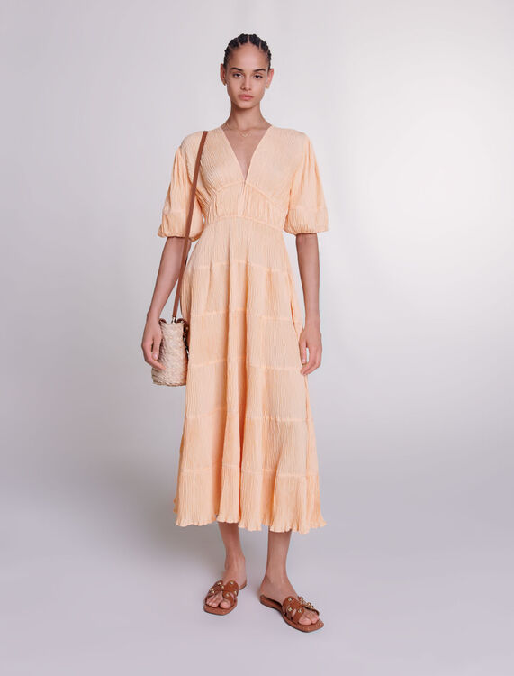 Pleated maxi dress - Dresses - MAJE