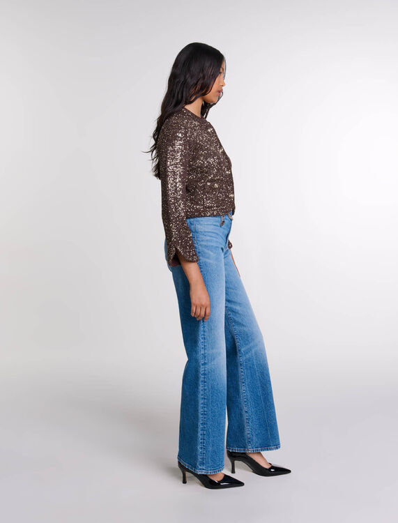 Sequinned cardigan - Sweaters & Cardigans - MAJE